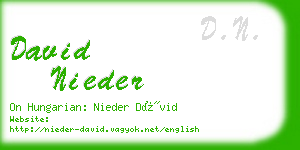 david nieder business card